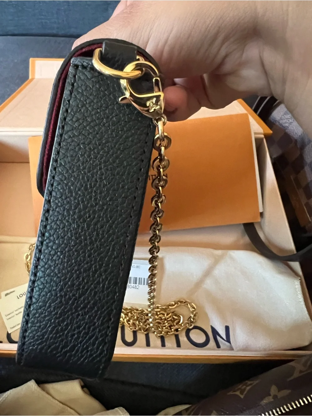 Louis Vuitton Black & Cream Monogram Envelope Crossbody